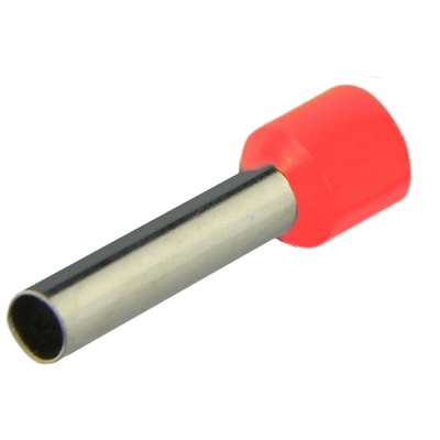Наконечник втулковий з ізоляцією E6-12 червоний (100шт)