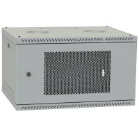 Шафа телекомунікаційна IPCOM 4U 600x350 двері перфорація (сіра)
