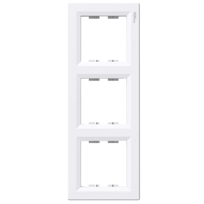 Рамка 3-місна вертикальна біла Schneider Electric ASFORA