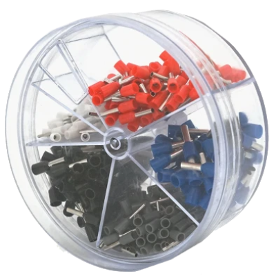 Набір клем/наконечників 400шт IWISS E-400 (Е0508- 50 шт, Е7508-100шт, Е1008-100шт, Е1508-100 шт, Е2508-50 шт)