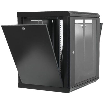 Шафа 19"12U, 600х600х640мм акрилове скло, чорна