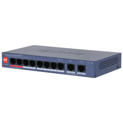 Комутатор 8 портів керований Dahua DH-CS4010-8GT-110-V2 PoE