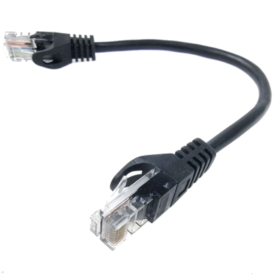 Патч-корд литий чорний 5е UTP RJ45 0.25м
