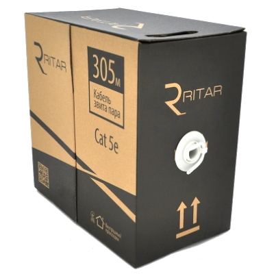 Кабель Ritar внутрішній КВП UTP (4*2*0.5) 4p 24 AWG (305м) сірий