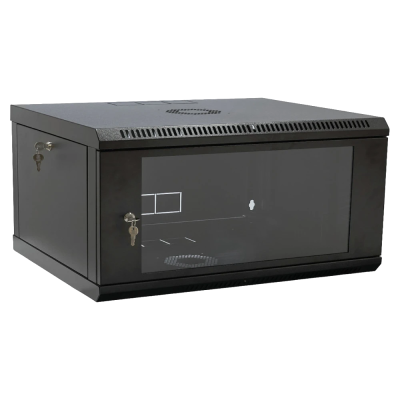 Шафа 19" 4U 600x400x284мм акрилове скло, чорна