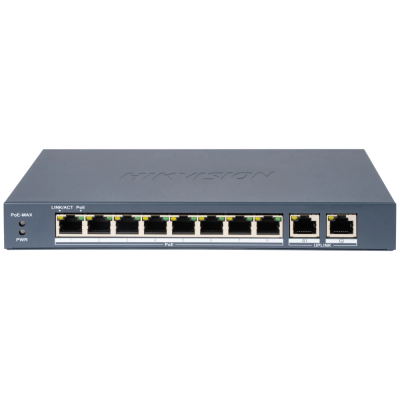 Комутатор 10 портів керований Hikvision DS-3E1310P-EI(B) PoE