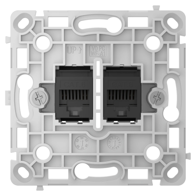 Механізм інтернет розетки Ajax OutletCore (LAN) vertical black