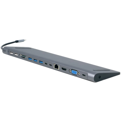 Док станція Cablexpert A-CM-COMBO9-01 USB-C 9-в-1