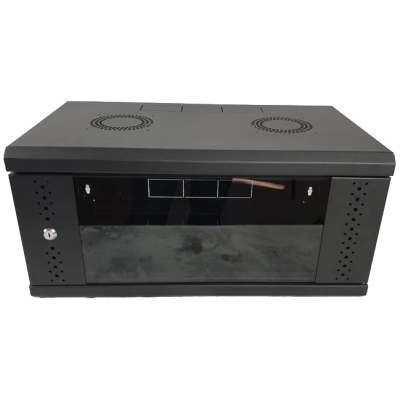 Шафа EServer 4U 600х350х284, скло, чорна