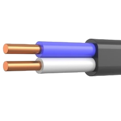 Кабель ВВГ нг LS П 2х1,5 чорний (Україна) (100м)