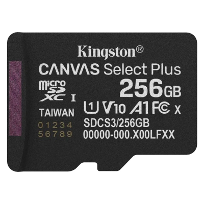 Карта пам'яті Kingston microSD 256GB C10 UHS-I A1 V10 R150MB/s