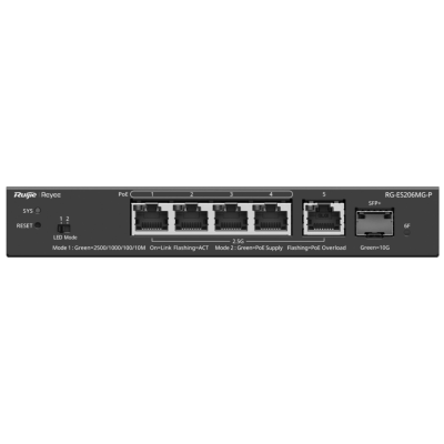 Комутатор 6 портів керований Ruijie Reyee RG-ES206MG-P