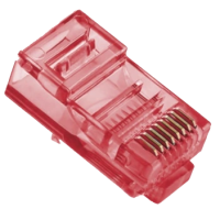 Конектор (100 шт/уп.) Ritar RJ-45 8P8C UTP Cat-5 Q100 Red