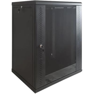 Шафа EServer 12U 600х350х637 скло, чорна