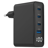 Зарядний пристрій Gembird TA-UC-PDQC100LCD-01-BK PD 100W