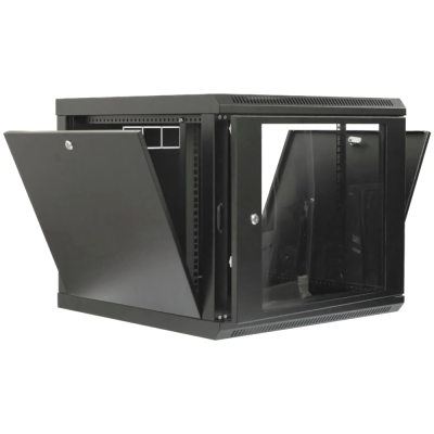 Шафа 19" 9U 600x500x507мм акрилове скло чорна