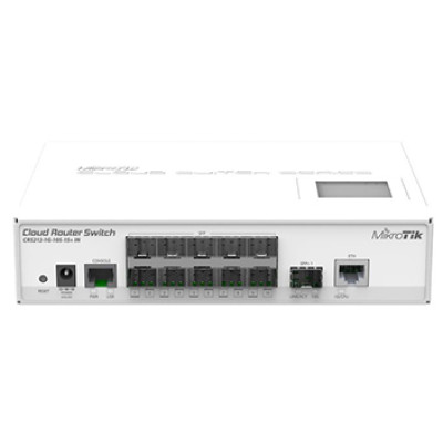 10-портовый управляемый Cloud коммутатор MikroTik CRS212-1G-10S-1S+IN