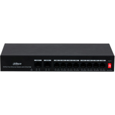 Коммутатор 8 портов неуправляемый Dahua DH-PFS3010-8ET-65 РоЕ