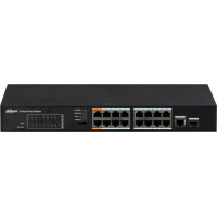 16-портовый неуправляемый POE коммутатор DH-PFS3117-16ET-135