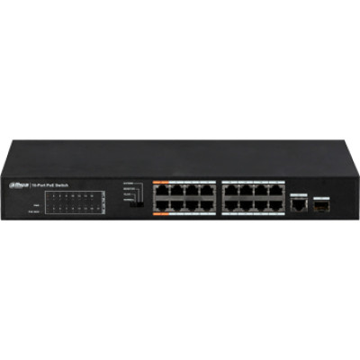 16-портовый неуправляемый POE коммутатор DH-PFS3117-16ET-135