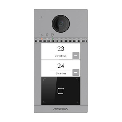 2 Мп IP вызывная панель на 2 абонента c ИК подсветкой и Wi-Fi DS-KV8213-WME1(B)
