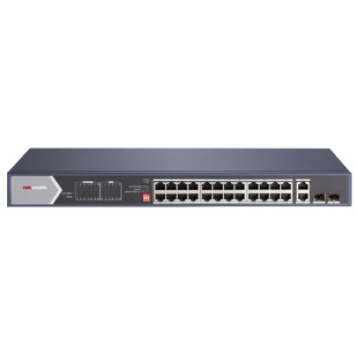 Коммутатор 24 порта неуправляемый Hikvision DS-3E0528HP-E Hi-PoE