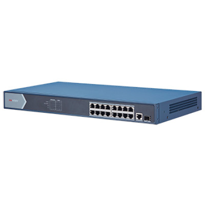 16-портовый гигабитный неуправляемый PoE DS-3E0518P-E