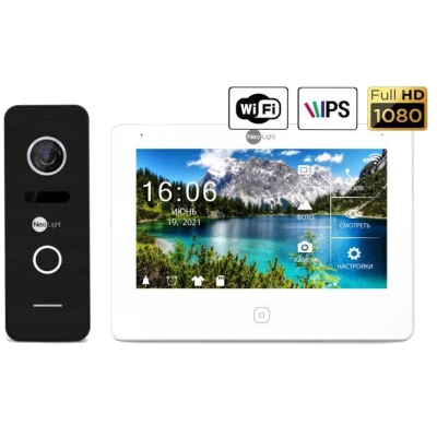 Комплект видеодомофона NeoLight NeoKIT HD Pro WF Black
