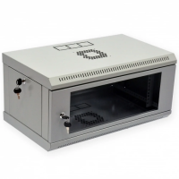 Шкаф 19 "4U, 600x350x284мм (Ш * Г * В), эконом, акриловое стекло, серый UA-MGSWL435G