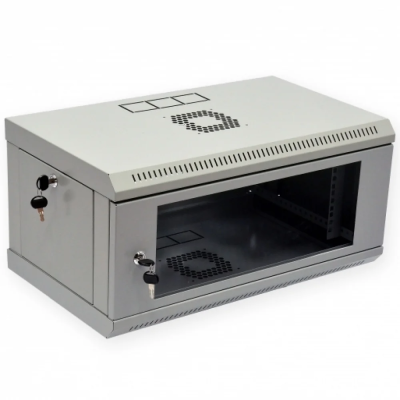 Шкаф 19 "4U, 600x350x284мм (Ш * Г * В), эконом, акриловое стекло, серый UA-MGSWL435G