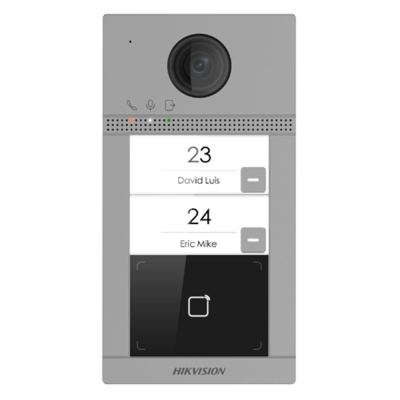 2 Мп IP вызывная панель на 2 абонента c ИК подсветкой и Wi-Fi DS-KV8213-WME1/Flush(B)