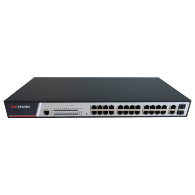 Коммутатор 24 порта управляемый Hikvision DS-3E2326P PoE