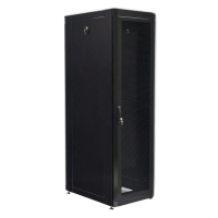 Шкаф 19" 42U, 610х865 мм (Ш*Г), усиленный, перфорированная дверь (66%), черный UA-MGSE4268MPB