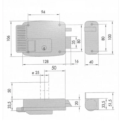 Електромеханічний замок CISA 1.11630.50.4