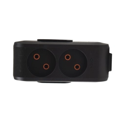 Колодка 2 гнезда без заземления (Черный) Viko Multi-let 2 (90132200)