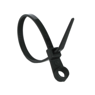 кабельная с кольцом 3,6х110 черная (100шт) Стяжка Ziplex