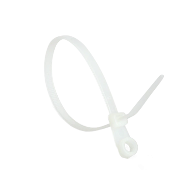 кабельная с кольцом 3,6х150 белая(100шт) Стяжка Ziplex