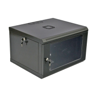 Шкаф 19" , 600x500x373мм (Ш*Г*В), эконом, акриловое стекло, черный 6U