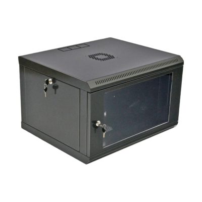 Шкаф 19" , 600x500x373мм (Ш*Г*В), эконом, акриловое стекло, черный 6U
