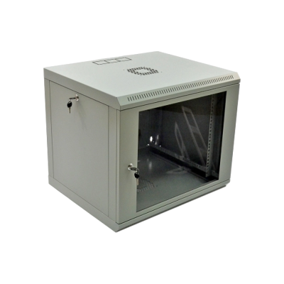 Шкаф 19" , 600x500x507мм (Ш*Г*В), эконом, акриловое стекло, серый 9U