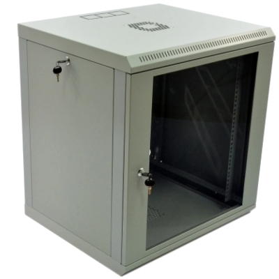 Шкаф 19", 600x500x640мм (Ш*Г*В), эконом, акриловое стекло, серый 12U