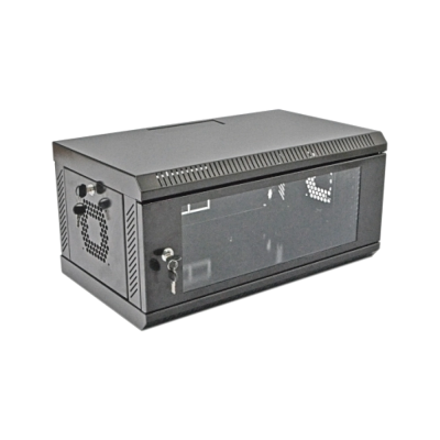 4U, 530х400х300 мм, акриловое стекло, черный(5404B) Шкаф