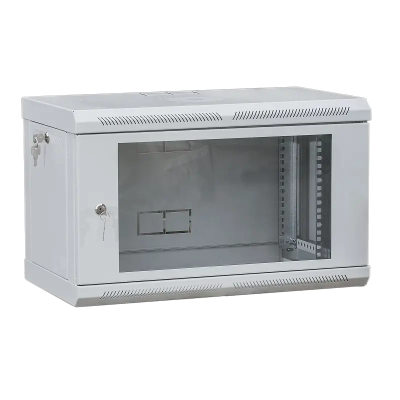 Шкаф телекоммуникационный 19", настенный 9U (505х600х600) дверь акрил, серый VAGO TC