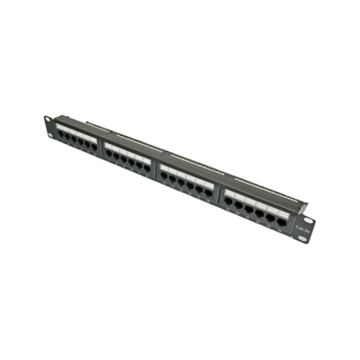 Патч-панель 19" 24хRJ-45 UTP кат.5e, із заднім організатором, Kingda