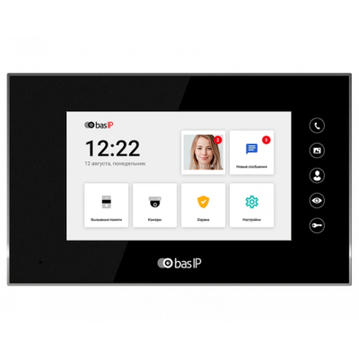 Видеодомофон BAS-IP AQ-07LL (black) (BAS-IP)