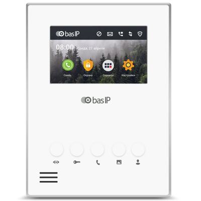 Видеодомофон BAS-IP АU-04LA White