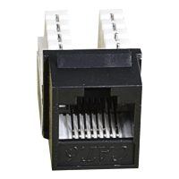 Модуль KeyStone RJ45 UTP, кат. 6, 110, Slim, W - 16.6 мм, чорний