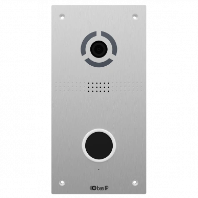 IP вызывная панель с бесконтактной кнопкой вызова Bas-IP AV-05FD silver