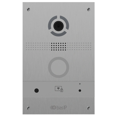 IP вызывная панель с распознанием лиц и считывателем UKEY Bas-IP AV-08FB silver