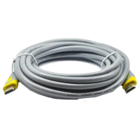 Кабель HDMI-HDMI, круглий Grey, коннектор Grey / Yellow Merlion V-Link High Speed 20m, v2,0, OD-8.2mm